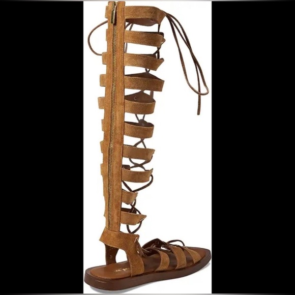 Free People Genuine Suede Sun-Chaser Tall Gladiator Sandals, sz 36 / 5.5 - Picture 3 of 16